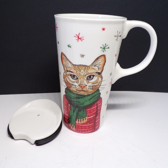 Travel Latte Cup GiftBox Christmas Cat 17oz HG1515 - Picture 4 of 8